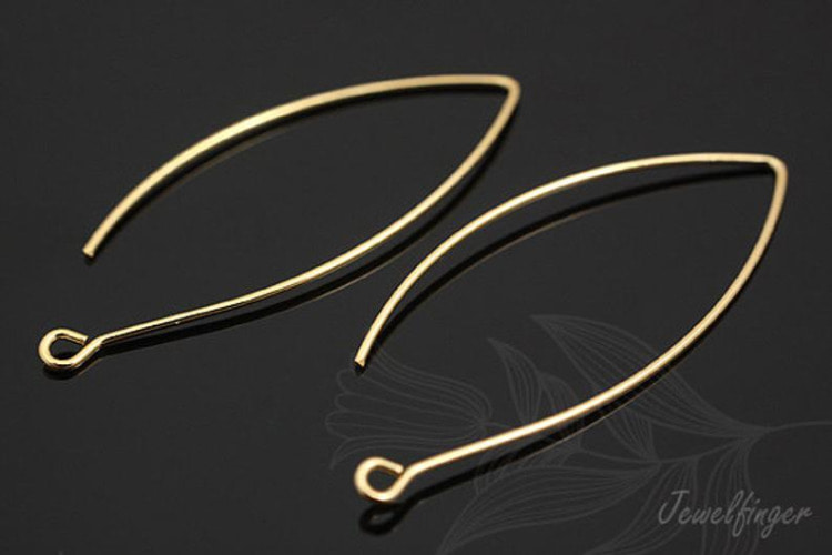 [W] B632-Gold Plated (50pairs)-Oval Ear wires-Earring Hooks-Ni Free Ear Hook, [PRODUCT_SEARCH_KEYWORD], JEWELFINGER-INBEAD, [CURRENT_CATE_NAME]