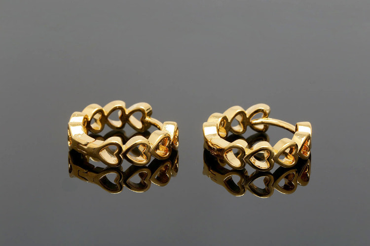 [W] CH4029-Gold Plated (10pairs)-15mm Heart Lever Back Earrings-Nickel Free, [PRODUCT_SEARCH_KEYWORD], JEWELFINGER-INBEAD, [CURRENT_CATE_NAME]