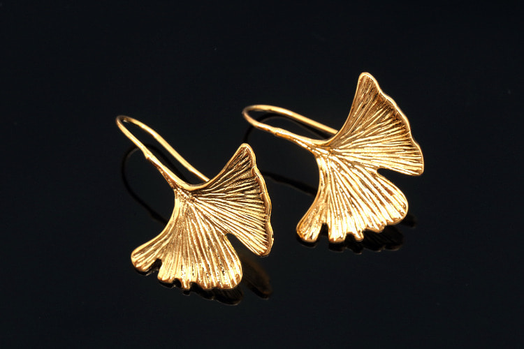 [W] CH6041-Gold Plated (10pairs)-Ginkgo Leaf Earrings-Jewelry Findings-Jewelry Making Supply-Nickel Free, [PRODUCT_SEARCH_KEYWORD], JEWELFINGER-INBEAD, [CURRENT_CATE_NAME]