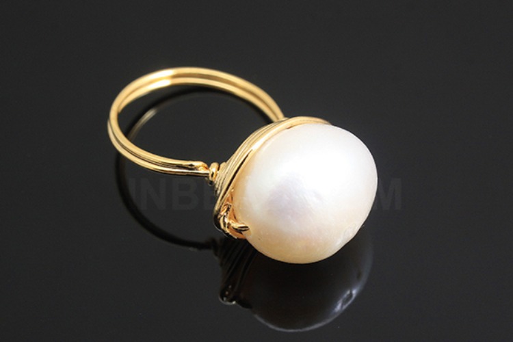 [W] G519-Gold Plated-(10pcs)-Water Pearl Ring Pendant-Random Shape, Random Size Pendant-Wholesale Gemstone, [PRODUCT_SEARCH_KEYWORD], JEWELFINGER-INBEAD, [CURRENT_CATE_NAME]