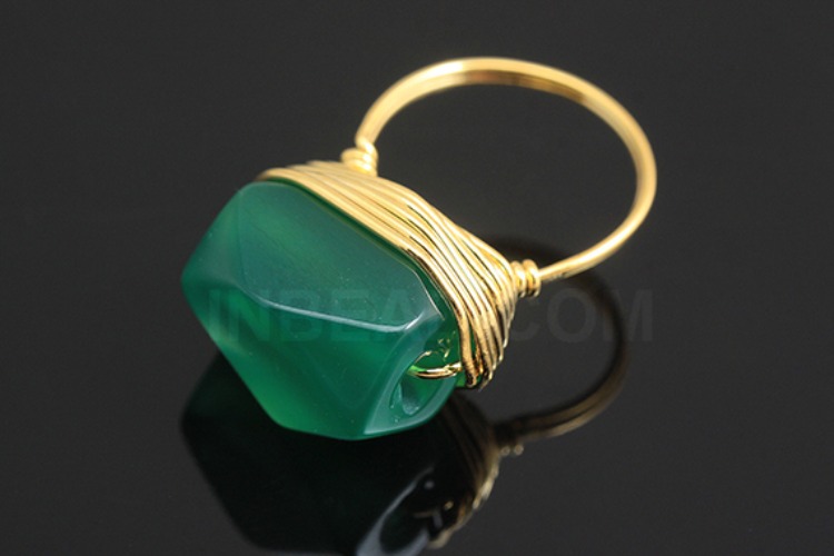 [W] G521-Gold Plated-(10pcs)-Green Agate Ring Pendant-Random Shape, Random Size Pendant-Wholesale Gemstone, [PRODUCT_SEARCH_KEYWORD], JEWELFINGER-INBEAD, [CURRENT_CATE_NAME]