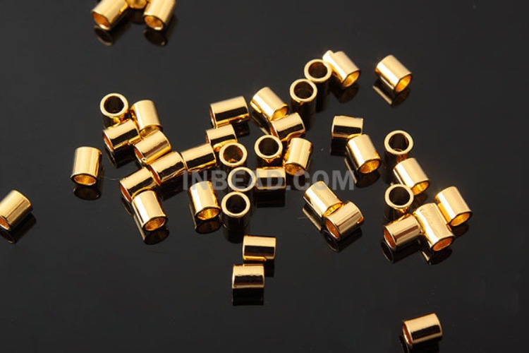 [W] K037-Gold Plated-(200pcs)-1.5mm Wire Clamp-Wholesale Silver Clasps, [PRODUCT_SEARCH_KEYWORD], JEWELFINGER-INBEAD, [CURRENT_CATE_NAME]