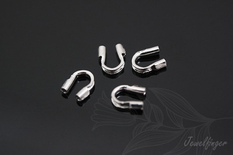 [W] K1022-Rhodium Plated-(100pcs)-Wire Guardians-Wholesale Clasps, [PRODUCT_SEARCH_KEYWORD], JEWELFINGER-INBEAD, [CURRENT_CATE_NAME]