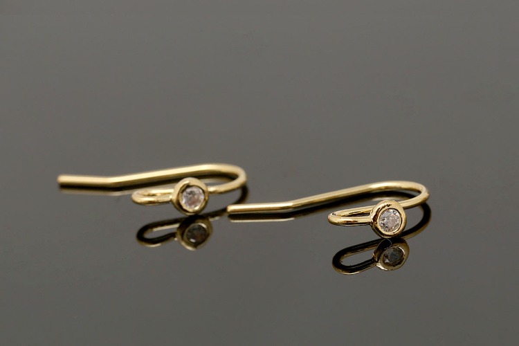 [W] CH7050-Gold Plated (10pairs)-CZ Ear Hook-Nickel Free, [PRODUCT_SEARCH_KEYWORD], JEWELFINGER-INBEAD, [CURRENT_CATE_NAME]