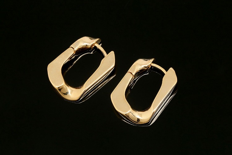 [W] E853-Gold Plated (10pairs)-Bold Rectangle Lever Back Earrings-Unique Earrings-Nickel Free, [PRODUCT_SEARCH_KEYWORD], JEWELFINGER-INBEAD, [CURRENT_CATE_NAME]