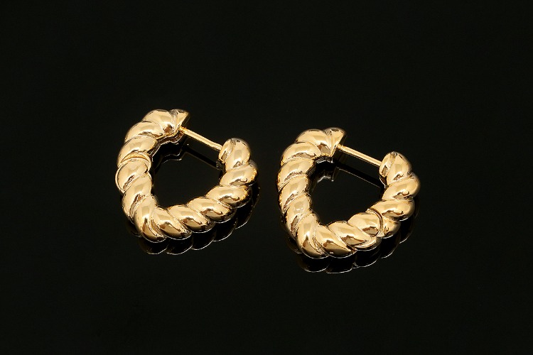 [W] CH2036-Gold Plated (10pairs)-20mm Twisted Earrings-5mm Thickness Hoops-Nickel Free, [PRODUCT_SEARCH_KEYWORD], JEWELFINGER-INBEAD, [CURRENT_CATE_NAME]