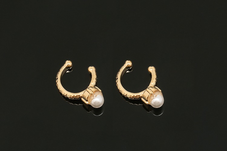 [W] H1284-Gold Plated (20pcs)-Pearl Ear Cuff-Non-Pierced Earring-Simple Ear Cuff-Nickel Free, [PRODUCT_SEARCH_KEYWORD], JEWELFINGER-INBEAD, [CURRENT_CATE_NAME]