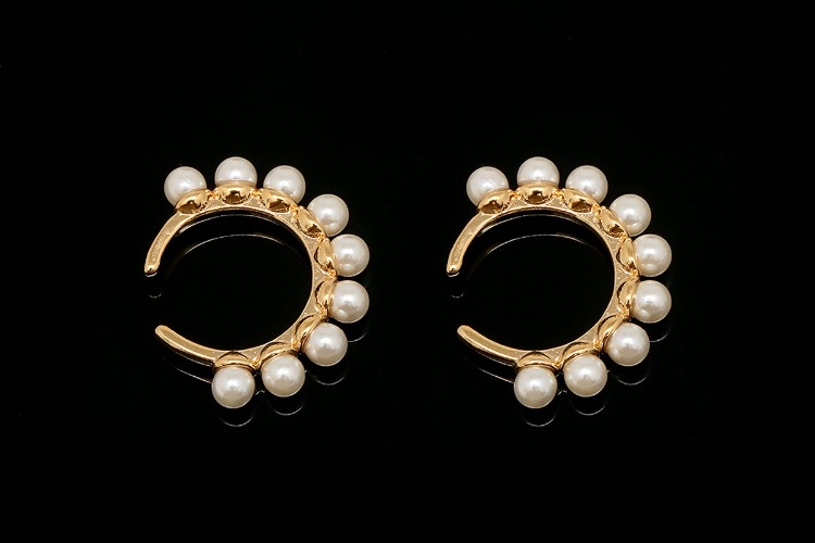[W] H016-Gold Plated (20pcs)-Pearl Ear Cuff-Non-Pierced Earring-Simple Ear Cuff-Nickel Free, [PRODUCT_SEARCH_KEYWORD], JEWELFINGER-INBEAD, [CURRENT_CATE_NAME]