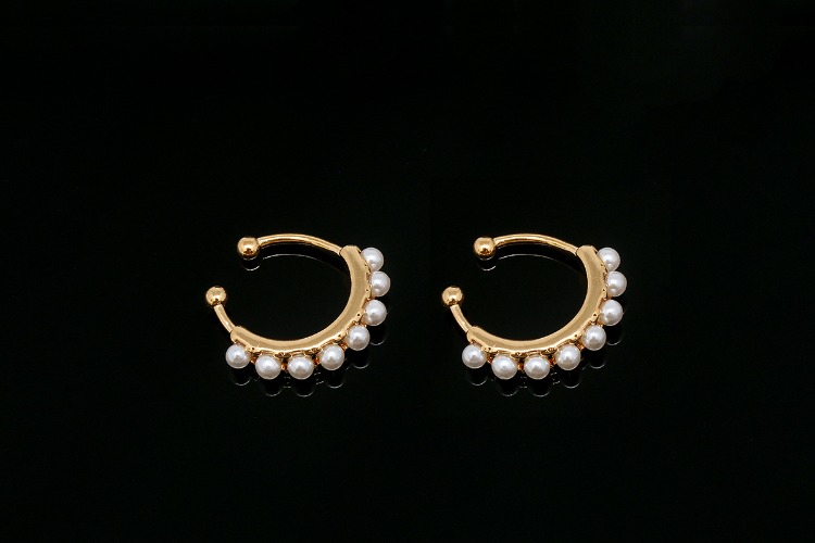 [W] H1285-Gold Plated (20pcs)-Pearl Ear Cuff-Non-Pierced Earring-Simple Ear Cuff-Nickel Free, [PRODUCT_SEARCH_KEYWORD], JEWELFINGER-INBEAD, [CURRENT_CATE_NAME]
