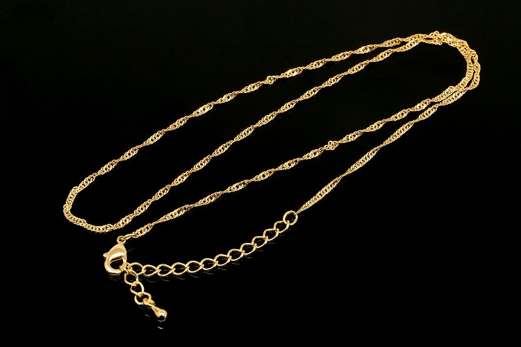 R077-Gold Plated (1piece)-D125 HM Chain-42cm+Extender 5cm Finished Chain-Ready Made Necklace, [PRODUCT_SEARCH_KEYWORD], JEWELFINGER-INBEAD, [CURRENT_CATE_NAME]