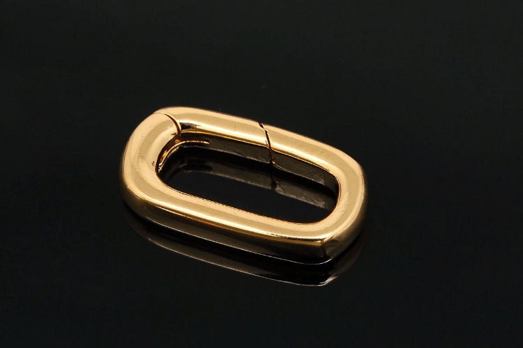 CH6085-Gold Plated-(1piece)-18*9.5mm Oval Clasp-Brass Snap Clasp-Connector Clasp-Spring Carabiner, [PRODUCT_SEARCH_KEYWORD], JEWELFINGER-INBEAD, [CURRENT_CATE_NAME]