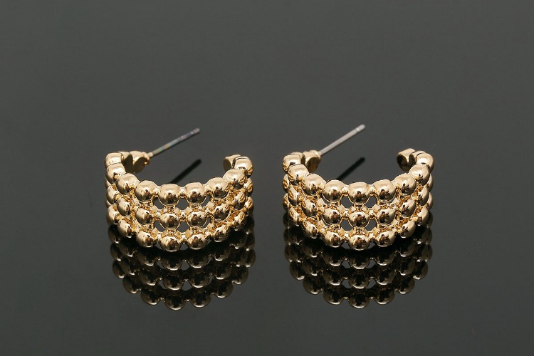 [W] C872-Gold Plated-(10pairs)-20mm Unique Earrings-Jewelry Findings-Titanium Post, [PRODUCT_SEARCH_KEYWORD], JEWELFINGER-INBEAD, [CURRENT_CATE_NAME]