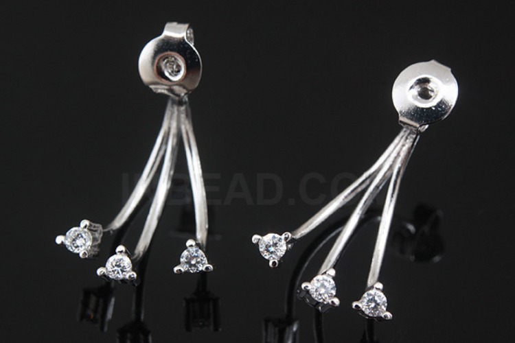 K615-Rhodium Plated-(1pairs)-Earring Back-Wholesale Silver Earrings, [PRODUCT_SEARCH_KEYWORD], JEWELFINGER-INBEAD, [CURRENT_CATE_NAME]