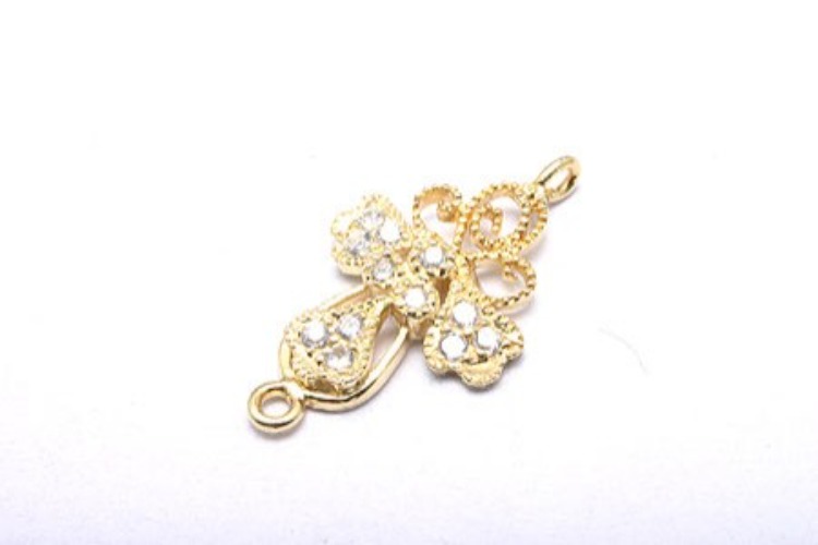 K659-Gold Plated-(1piece)-CZ Silver Connects-Wholesale Silver Connects, [PRODUCT_SEARCH_KEYWORD], JEWELFINGER-INBEAD, [CURRENT_CATE_NAME]