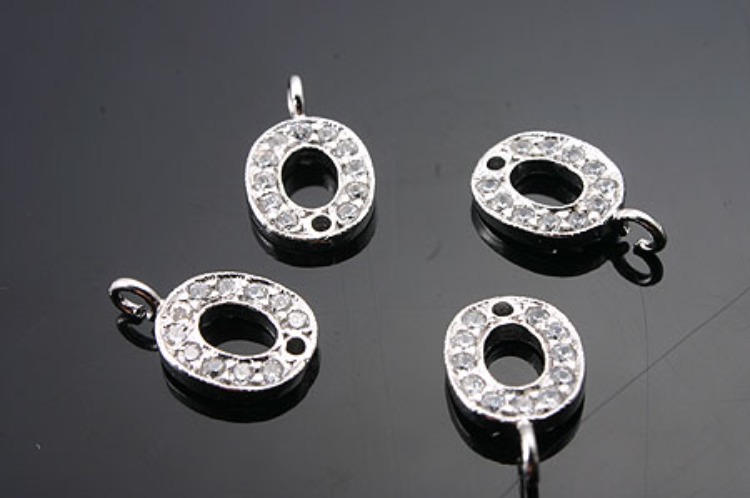 [W] K954-Rhodium Plated-(10pcs)-CZ Silver Connects-Wholesale Silver Connects, [PRODUCT_SEARCH_KEYWORD], JEWELFINGER-INBEAD, [CURRENT_CATE_NAME]