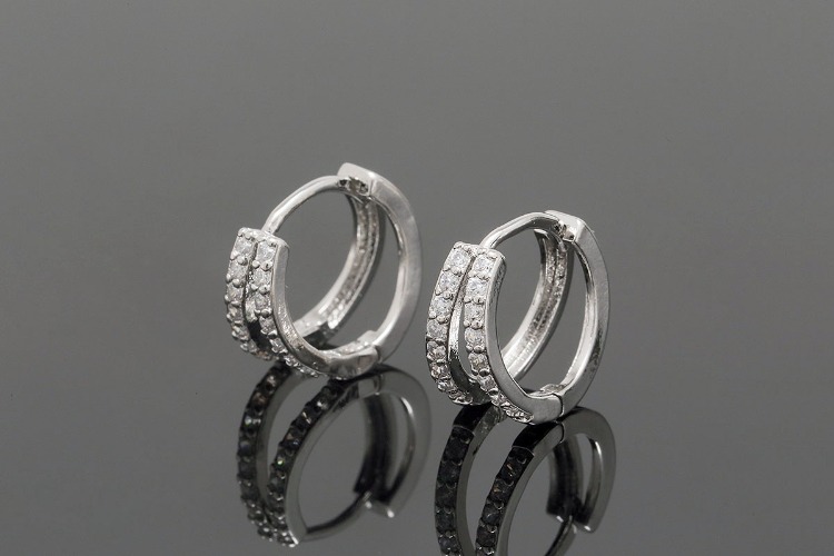 [W] CH6104-Ternary Alloy Plated (10pairs)-2 Line CZ Lever Back Earrings-Nickel Free, [PRODUCT_SEARCH_KEYWORD], JEWELFINGER-INBEAD, [CURRENT_CATE_NAME]
