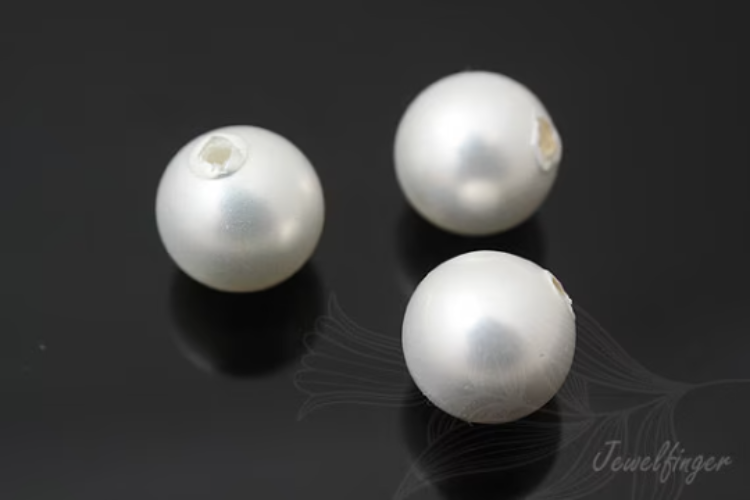 [W] E467-Half-drilled-Shell Pearl-(20pcs)-8mm Half-drilled-Pearl coated on Shell based-Wholesale Pearl, [PRODUCT_SEARCH_KEYWORD], JEWELFINGER-INBEAD, [CURRENT_CATE_NAME]