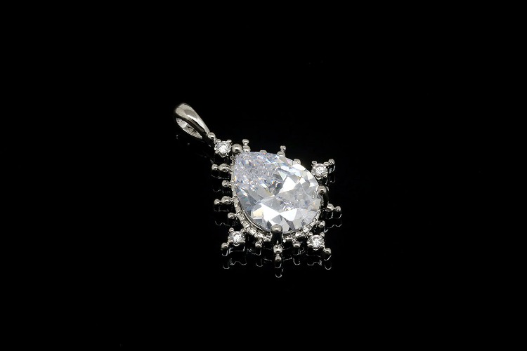 CH6111-Ternary Alloy Plated-(1piece)-14*21mm CZ Water Drop Charms-Special CZ Teardrop Pendant-Wholesale Pendants, [PRODUCT_SEARCH_KEYWORD], JEWELFINGER-INBEAD, [CURRENT_CATE_NAME]