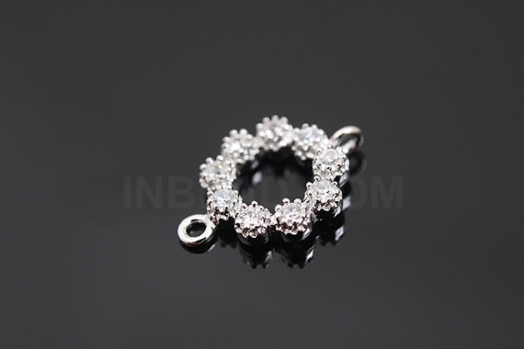 K128-Rhodium Plated-(1piece)-CZ Connects-Wholesale Silver Connects, [PRODUCT_SEARCH_KEYWORD], JEWELFINGER-INBEAD, [CURRENT_CATE_NAME]