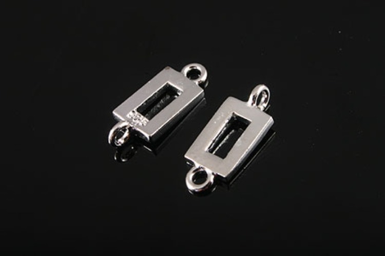 K856-Rhodium Plated-(2pcs)-Silver Connects-Wholesale Silver Connects, [PRODUCT_SEARCH_KEYWORD], JEWELFINGER-INBEAD, [CURRENT_CATE_NAME]