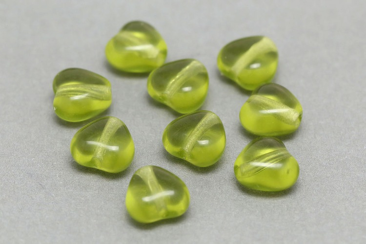 [W] C552-Czech Glass-(200pcs)-6mm Czech Glass Heart Beads,Light Green Heart Czech Beads,Jewelry Making Beads, [PRODUCT_SEARCH_KEYWORD], JEWELFINGER-INBEAD, [CURRENT_CATE_NAME]