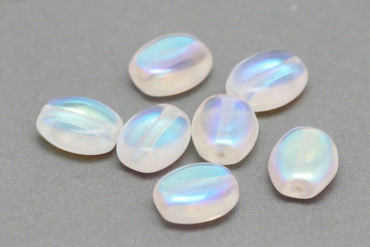 [W] C398-Czech Glass-(160pcs)-8*6mm Czech Glass Oval Beads Crystal AB, [PRODUCT_SEARCH_KEYWORD], JEWELFINGER-INBEAD, [CURRENT_CATE_NAME]