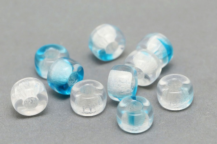 [W] C473-Czech Glass-(200pcs)-6*4mm Czech Glass Rondelle Beads ,Blue White Mixed Beads,Czech Tube Beads,Jewelry Making Beads, [PRODUCT_SEARCH_KEYWORD], JEWELFINGER-INBEAD, [CURRENT_CATE_NAME]