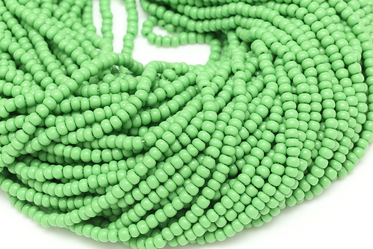 [W] E505-Seed Beads-(200g)-Green Opaque Czech Glass 3mm Sead Beads, Czech Round 3mm Sead Beads,Jewelry Making Beads, [PRODUCT_SEARCH_KEYWORD], JEWELFINGER-INBEAD, [CURRENT_CATE_NAME]