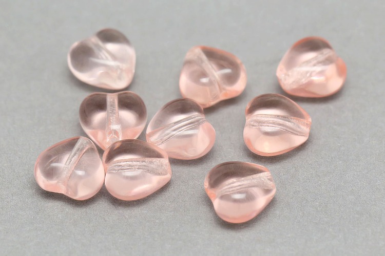 [W] C560-Czech Glass-(200pcs)-6mm Czech Glass Heart Beads, Pink Heart Czech Beads,Jewelry Making Beads, [PRODUCT_SEARCH_KEYWORD], JEWELFINGER-INBEAD, [CURRENT_CATE_NAME]
