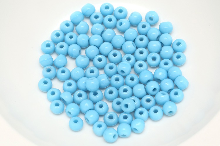 [W] E470-Seed Beads-(200g)-Turquoise Opaque Czech Glass 4mm Sead Beads, Czech Round 4mm Sead Beads,Jewelry Making Beads, [PRODUCT_SEARCH_KEYWORD], JEWELFINGER-INBEAD, [CURRENT_CATE_NAME]