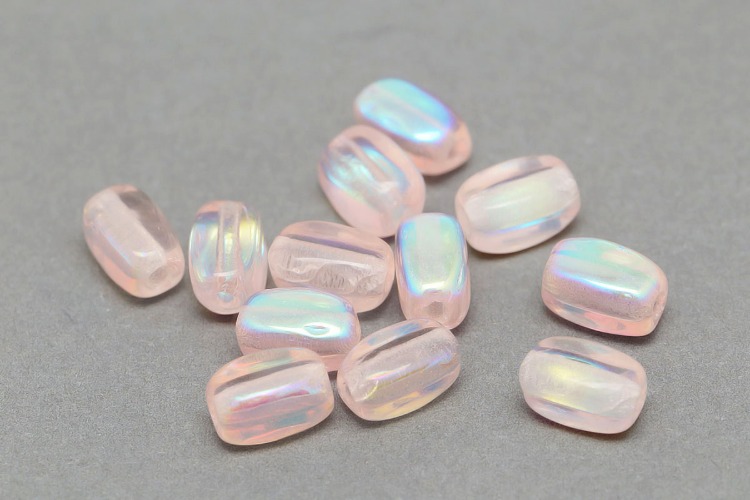 [W] C535-Czech Glass-(200pcs)-5*3mm Czech Glass Tube Beads,Light Pink AB Czech Beads,Jewelry Making Beads, [PRODUCT_SEARCH_KEYWORD], JEWELFINGER-INBEAD, [CURRENT_CATE_NAME]