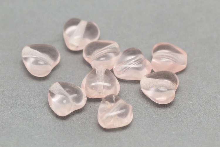 [W] C559-Czech Glass-(200pcs)-6mm Czech Glass Heart Beads,Light Pink Heart Czech Beads,Jewelry Making Beads, [PRODUCT_SEARCH_KEYWORD], JEWELFINGER-INBEAD, [CURRENT_CATE_NAME]
