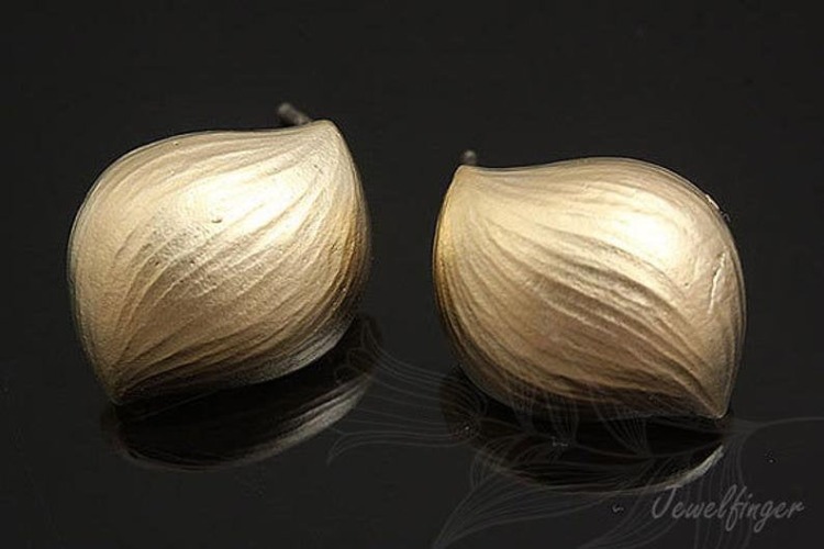 H444-Matt Gold Plated (1pairs)-Wave Stud Earrings-Wave Post Earrings, [PRODUCT_SEARCH_KEYWORD], JEWELFINGER-INBEAD, [CURRENT_CATE_NAME]