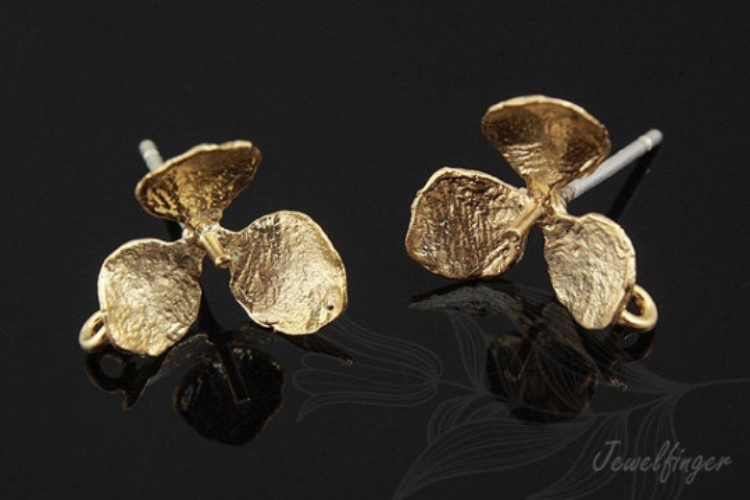 H009-Matt Gold Plated (1pairs)-Flower Earring, [PRODUCT_SEARCH_KEYWORD], JEWELFINGER-INBEAD, [CURRENT_CATE_NAME]