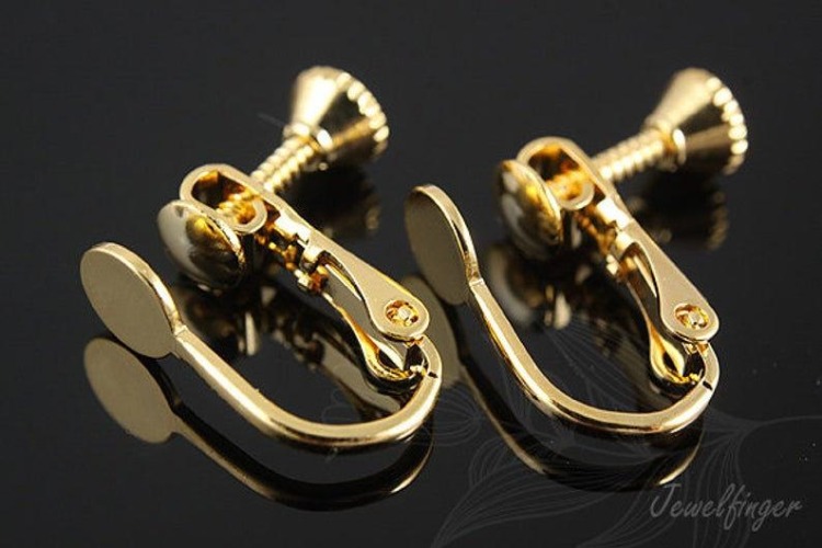 [W] B112-Gold Plated (40pairs)-For Non-Pierced Ears-Clip-on Earrings -6mm Cap Earrings-Ni Free, [PRODUCT_SEARCH_KEYWORD], JEWELFINGER-INBEAD, [CURRENT_CATE_NAME]