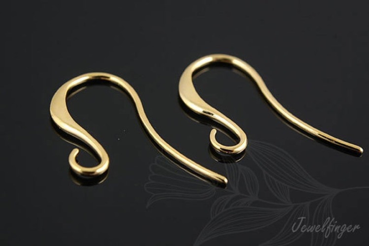B440-Gold Plated (2pairs)-French Hook Ear Wire-French wire hook-Nickel free, [PRODUCT_SEARCH_KEYWORD], JEWELFINGER-INBEAD, [CURRENT_CATE_NAME]