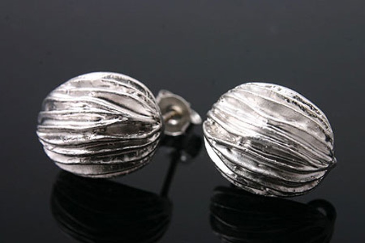 [W] B144-Matt Rhodium Plated (10pairs)-Oval Earrings-Oval Post Earrings-Silver Post, [PRODUCT_SEARCH_KEYWORD], JEWELFINGER-INBEAD, [CURRENT_CATE_NAME]