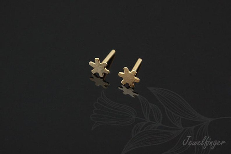M748-Gold Plated-(5pcs)-Tiny Snowflake Metal Beads-Wholesale Metal Beads, [PRODUCT_SEARCH_KEYWORD], JEWELFINGER-INBEAD, [CURRENT_CATE_NAME]