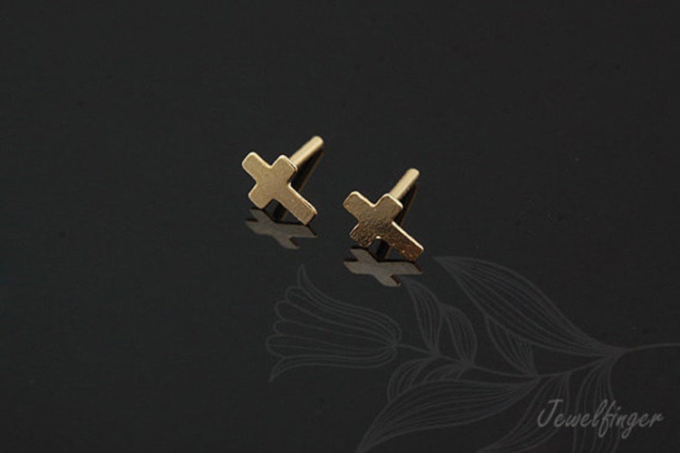 M751-Gold Plated-(5pcs)-Tiny Cross Metal Beads-Wholesale Metal Beads, [PRODUCT_SEARCH_KEYWORD], JEWELFINGER-INBEAD, [CURRENT_CATE_NAME]