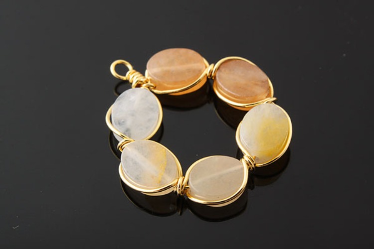 [W] E703-Gold Plated-(10pcs)-Yellow Jade Drop Pendant-Gemstone Pendant-Wholesale Gemstone, [PRODUCT_SEARCH_KEYWORD], JEWELFINGER-INBEAD, [CURRENT_CATE_NAME]