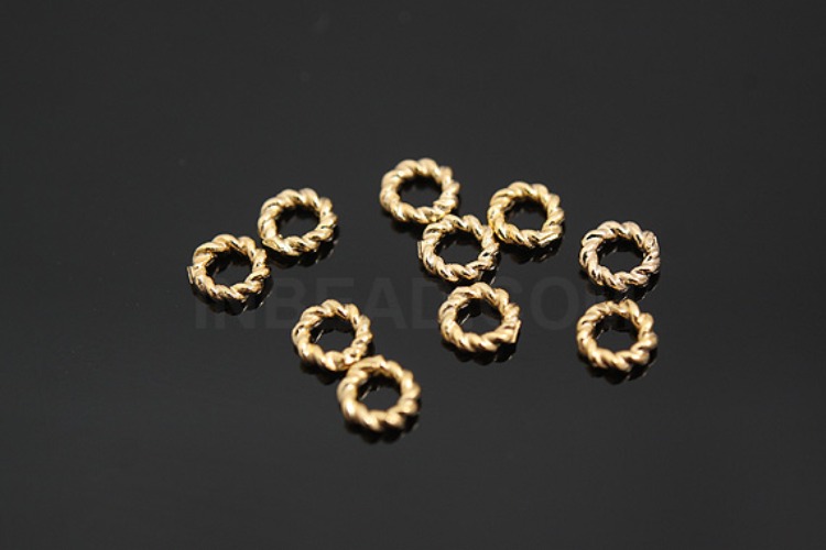 K775-Gold Plated-(10pcs)-3.5mm Ring-Round Link-Wholesale Silver Ring, [PRODUCT_SEARCH_KEYWORD], JEWELFINGER-INBEAD, [CURRENT_CATE_NAME]
