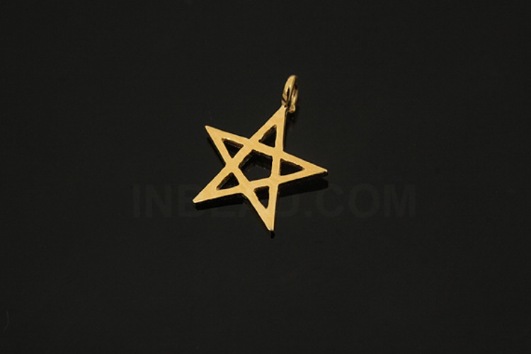 [W] V184-Gold Plated-(10pcs)-Star Charms-Wholesale Silver Charms, [PRODUCT_SEARCH_KEYWORD], JEWELFINGER-INBEAD, [CURRENT_CATE_NAME]