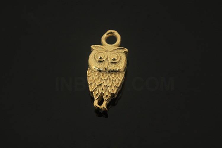[W] V212-Gold Plated-(10pcs)-Owl Charms-Wholesale Silver Charms, [PRODUCT_SEARCH_KEYWORD], JEWELFINGER-INBEAD, [CURRENT_CATE_NAME]