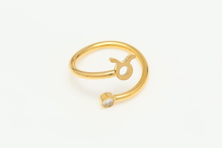 [W] ST036-Gold Plated-(5pcs)-Taurus-Stainless Steel Zodiac Ring,Birthstone Ring,Constellation Jewelry,Minimalist Stackable Ring,Waterproof,Anti-tanish, [PRODUCT_SEARCH_KEYWORD], JEWELFINGER-INBEAD, [CURRENT_CATE_NAME]