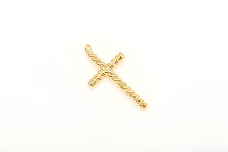 K1024-Gold Plated-(2pcs)-NO.1 Cross Pendant Series,Jesus Cross Charm,Baroque Cross Pendant,Minimalist Cross Pendant, [PRODUCT_SEARCH_KEYWORD], JEWELFINGER-INBEAD, [CURRENT_CATE_NAME]