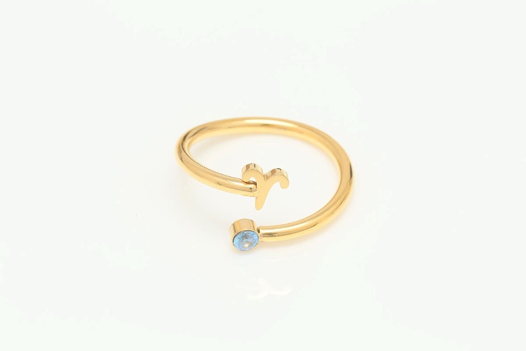 [W] ST036-Gold Plated-(5pcs)-Aries-Stainless Steel Zodiac Ring,Birthstone Ring,Constellation Jewelry,Minimalist Stackable Ring,Waterproof,Anti-tanish, [PRODUCT_SEARCH_KEYWORD], JEWELFINGER-INBEAD, [CURRENT_CATE_NAME]