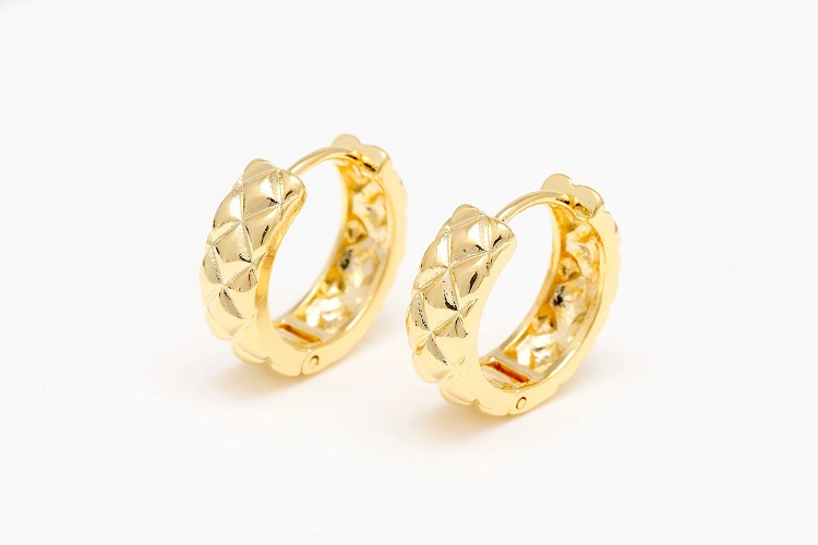 K313-Gold Plated (1pairs)-15mm Round Lever Back Earrings,Unique Round Hoop Earrings,Minimalist Earring-Nickel Free, [PRODUCT_SEARCH_KEYWORD], JEWELFINGER-INBEAD, [CURRENT_CATE_NAME]