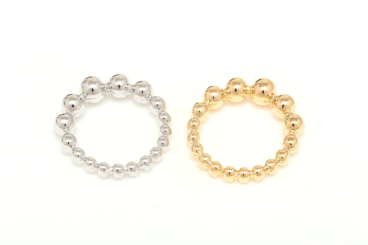 [W] K672-Gold Plated&amp;Ternary Alloy Plated-(20pcs)-US size 7 Ball Ring,Beaded Band Ring,Bead Stacking Rings,Dot Ring,Minimalist Ring, [PRODUCT_SEARCH_KEYWORD], JEWELFINGER-INBEAD, [CURRENT_CATE_NAME]