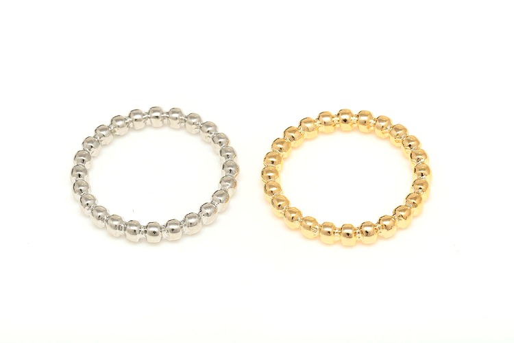 [W] K348-Gold Plated&amp;Ternary Alloy Plated-(20pcs)-US size 6 2.5mm Ball Ring,Beaded Band Ring,Bead Stacking Rings,Dot Ring,Minimalist Ring, [PRODUCT_SEARCH_KEYWORD], JEWELFINGER-INBEAD, [CURRENT_CATE_NAME]