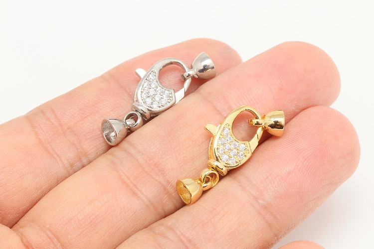 K465-Color Option-(6pcs)-CZ Big Lobster Clasp-Special Cubic Clasp, [PRODUCT_SEARCH_KEYWORD], JEWELFINGER-INBEAD, [CURRENT_CATE_NAME]